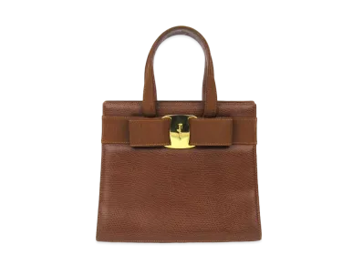 Salvatore Ferragamo Vara Leather 2WAY Bag "Brown"