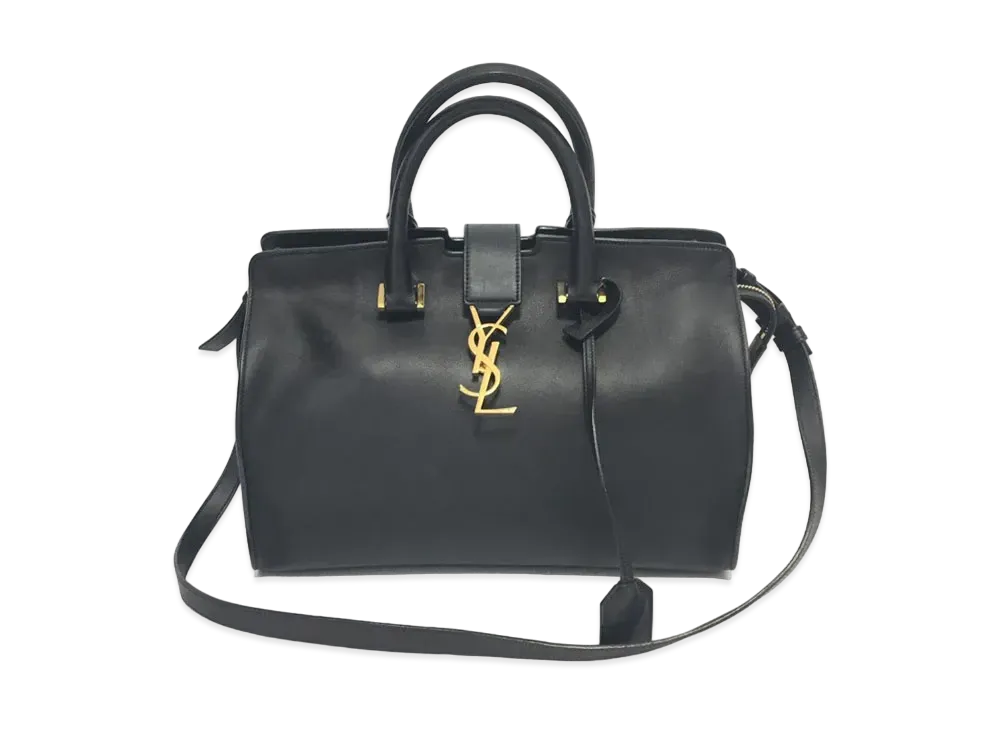 Saint Laurent Cabas Chyc Leather 2WAY Bag "Black"