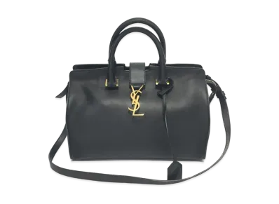 Saint Laurent Cabas Chyc Leather 2WAY Bag "Black"