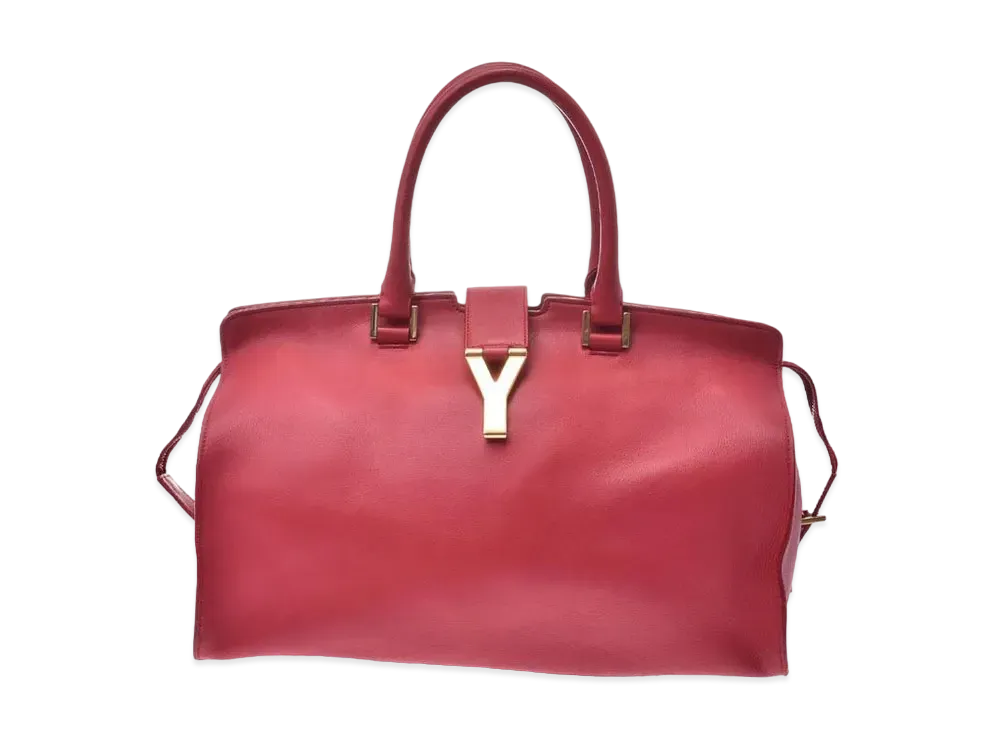 Saint Laurent Cabas Chyc Leather 2WAY Bag "Red"