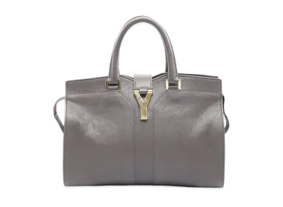 Saint Laurent Cabas Chyc Leather 2WAY Bag "Gray"