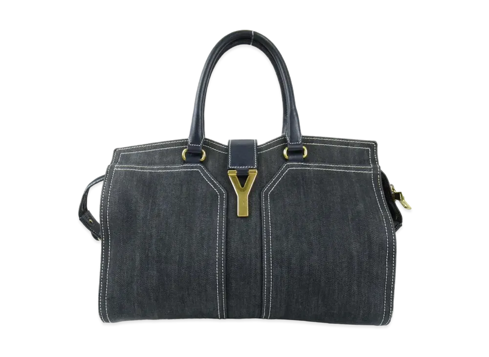 Saint Laurent Cabas Chyc Denim 2WAY Bag "Navy"