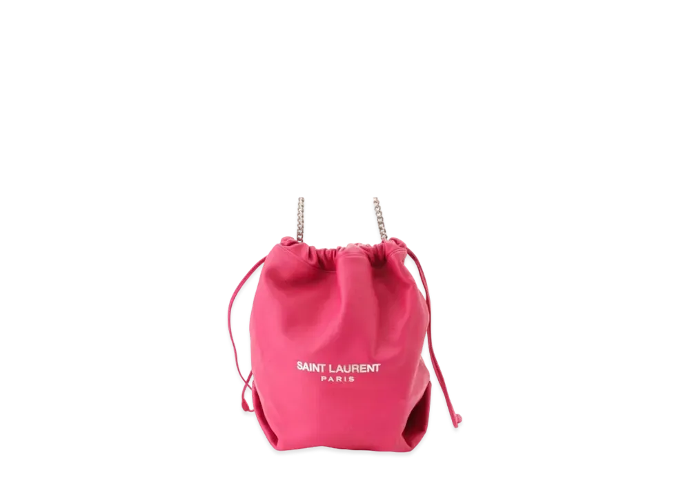Saint Laurent Teddy Leather chain Shoulder Bag "Pink"