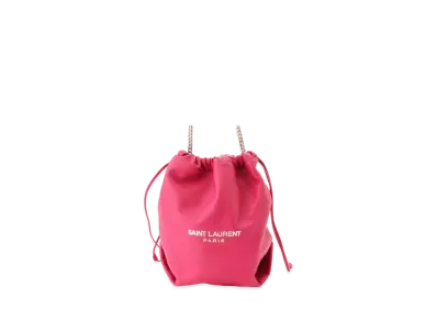 Saint Laurent Teddy Leather chain Shoulder Bag "Pink"