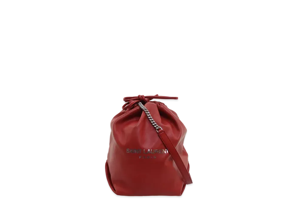 Saint Laurent Teddy Leather chain Shoulder Bag "Red"