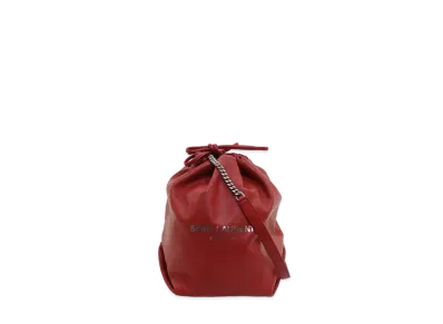 Saint Laurent Teddy Leather chain Shoulder Bag "Red"