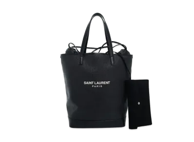 Saint Laurent Teddy rayon Tote Bag "Black"