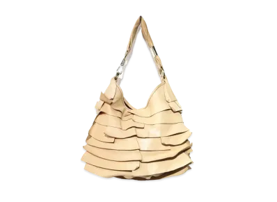 Saint Laurent Saint-Tropez Leather Semi Shoulder Bag "Beige"