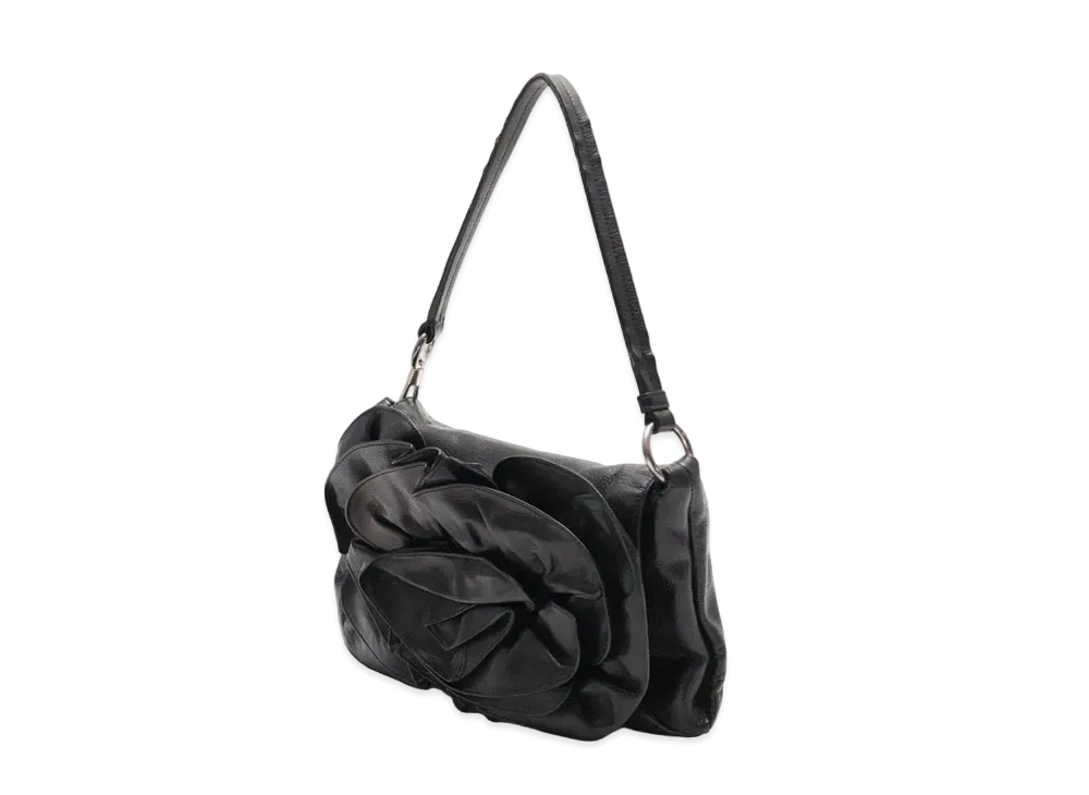 Saint Laurent Nadia Leather Semi Shoulder Bag "Black"