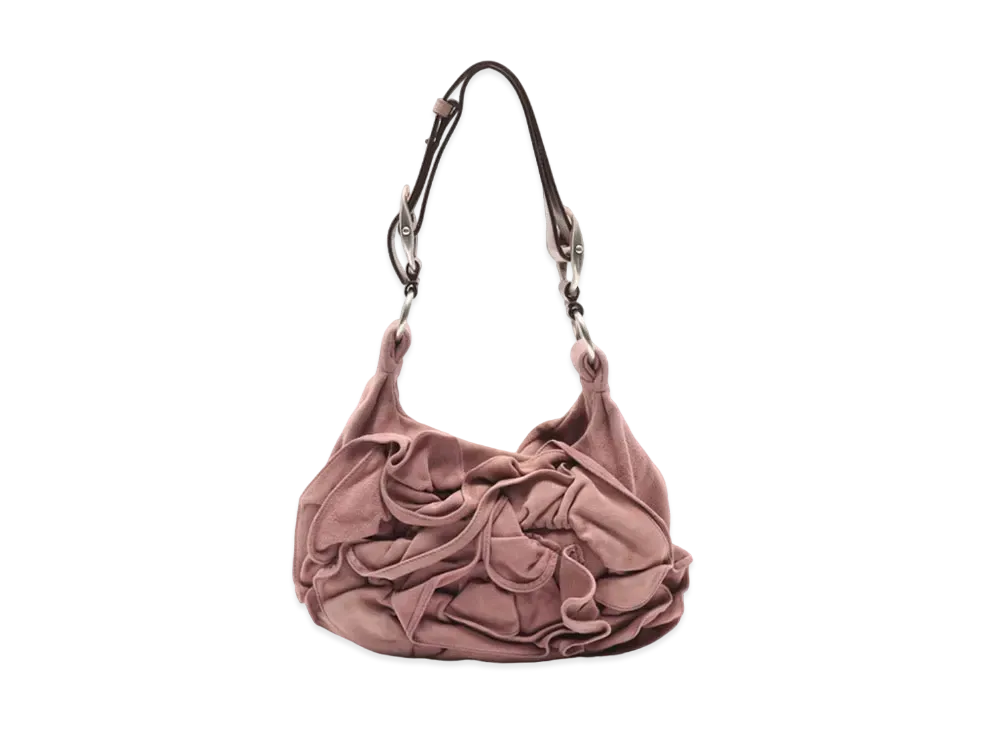 Saint Laurent Nadia Leather Semi Shoulder Bag "Pink"