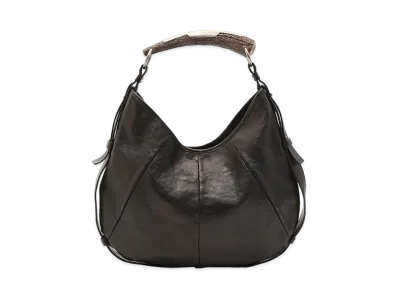 Saint Laurent Mombasa Leather One Shoulder Bag "Black"