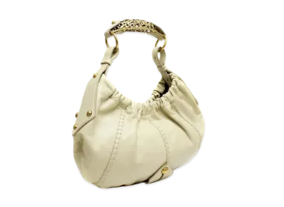 Saint Laurent Mombasa Leather One Shoulder Bag "Beige"