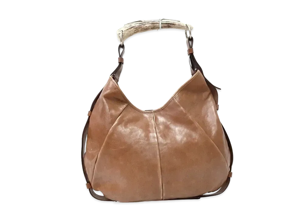 Saint Laurent Mombasa Leather One Shoulder Bag "Brown"