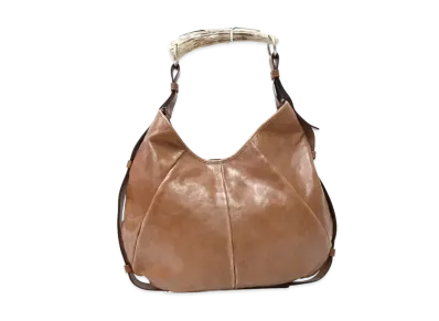 Saint Laurent Mombasa Leather One Shoulder Bag "Brown"