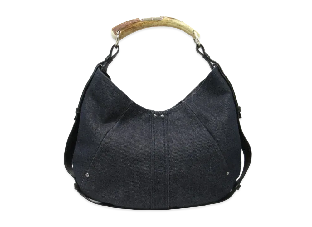 Saint Laurent Mombasa Leather One Shoulder Bag "Black"