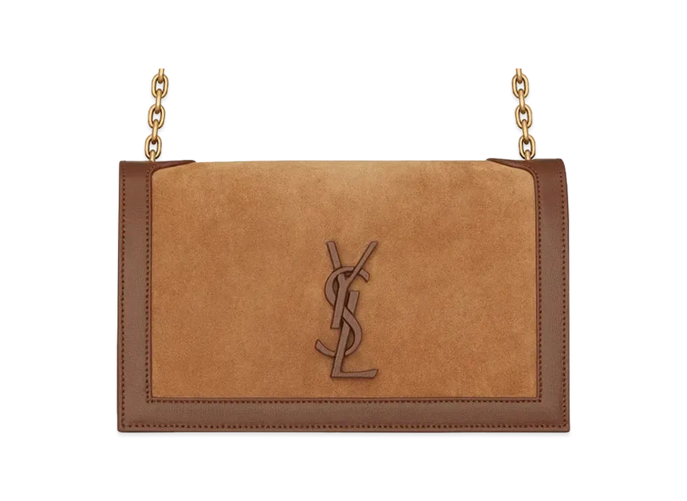 Saint Laurent Book Bag Canvas Shoulder Bag "Brown"