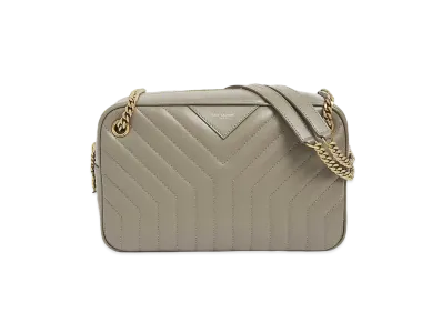 Saint Laurent Joan Leather Shoulder Bag "Gray"