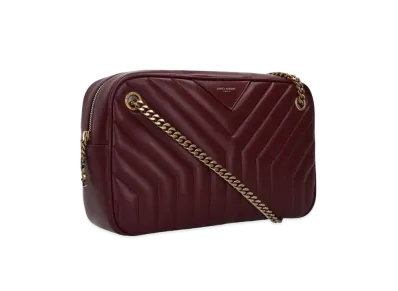 Saint Laurent Joan Leather Shoulder Bag "Bordeaux"