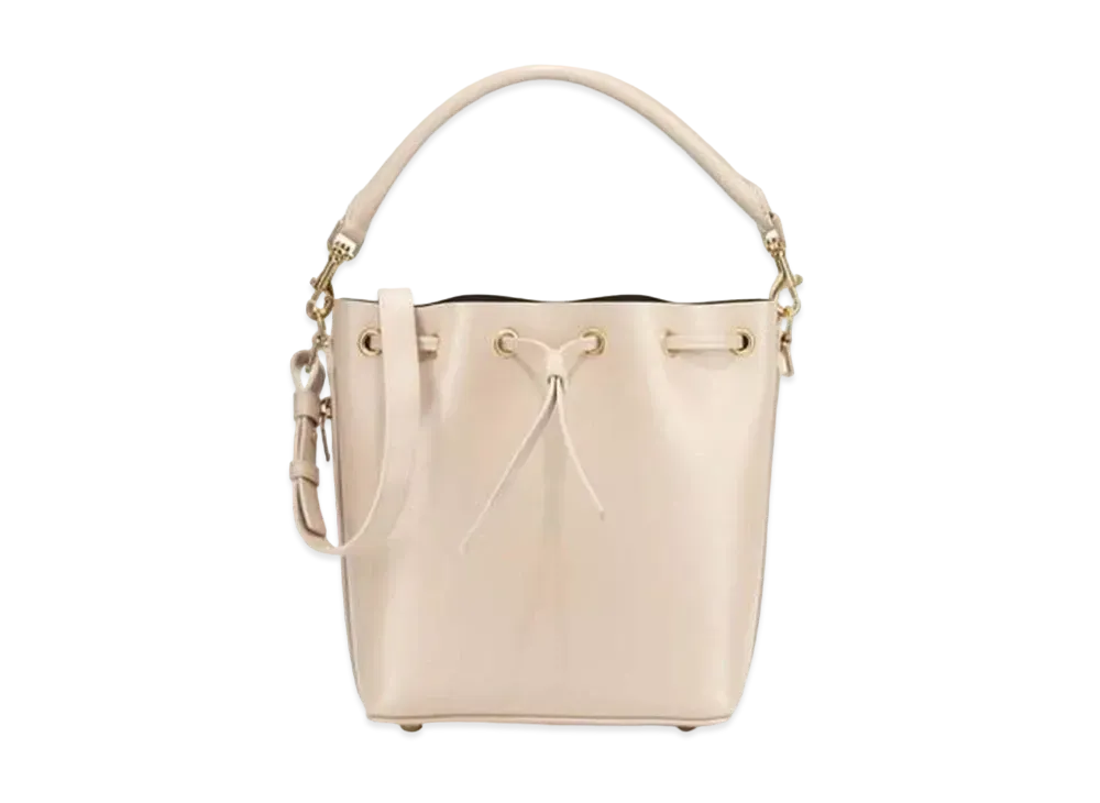 Saint Laurent Emanuelle Leather Bucket 2WAY Bag "White"