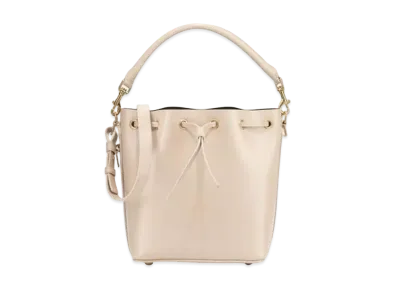 Saint Laurent Emanuelle Leather Bucket 2WAY Bag "White"