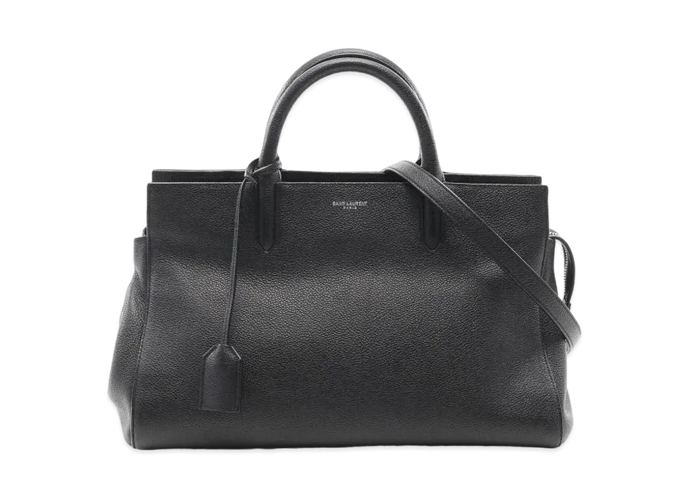 Saint Laurent Cabas Rive Gauche Leather 2WAY Bag "Black"