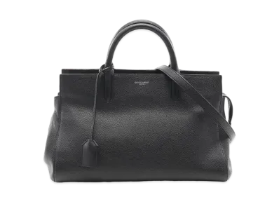 Saint Laurent Cabas Rive Gauche Leather 2WAY Bag "Black"