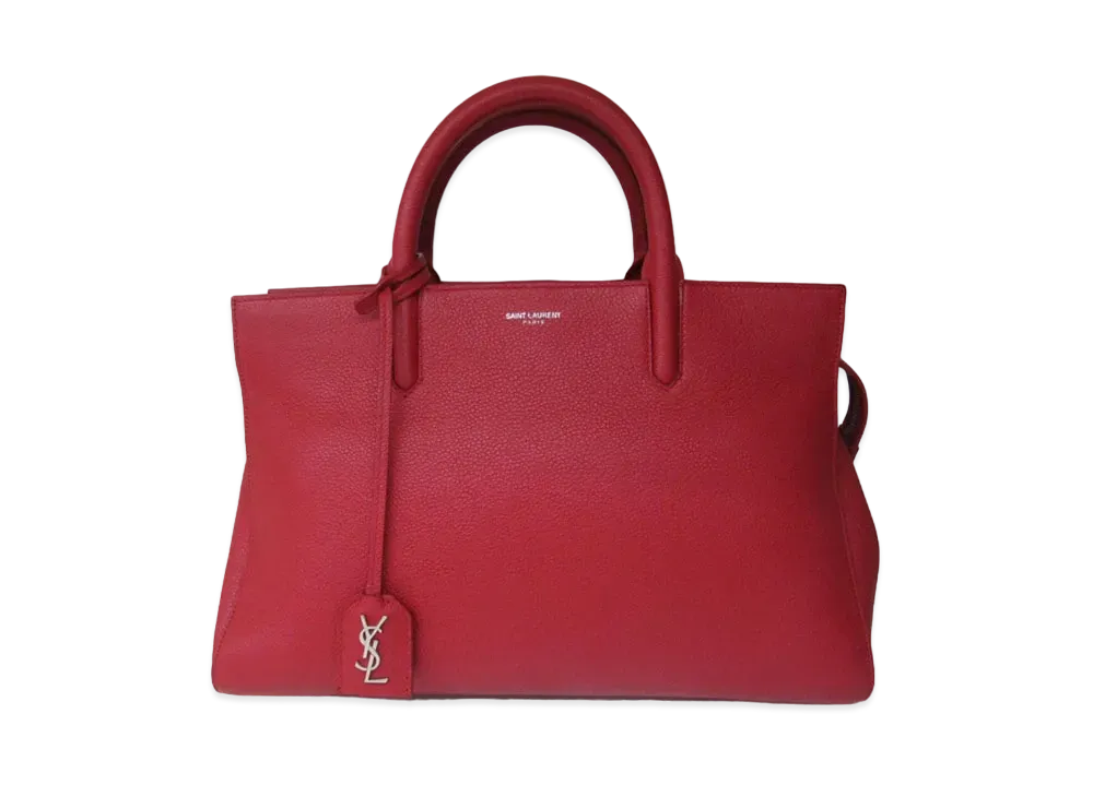 Saint Laurent Cabas Rive Gauche Leather 2WAY Bag "Red"