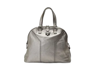 Saint Laurent Muse Leather Hand Bag "Silver"