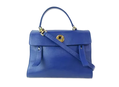 Saint Laurent Muse Two Leather 2WAY Bag "Blue"