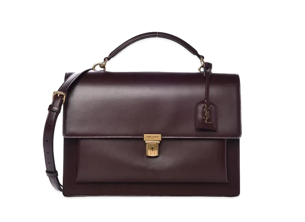 Saint Laurent Highschool Leather 2WAY Bag "Brown"