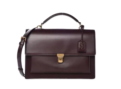 Saint Laurent Highschool Leather 2WAY Bag "Brown"