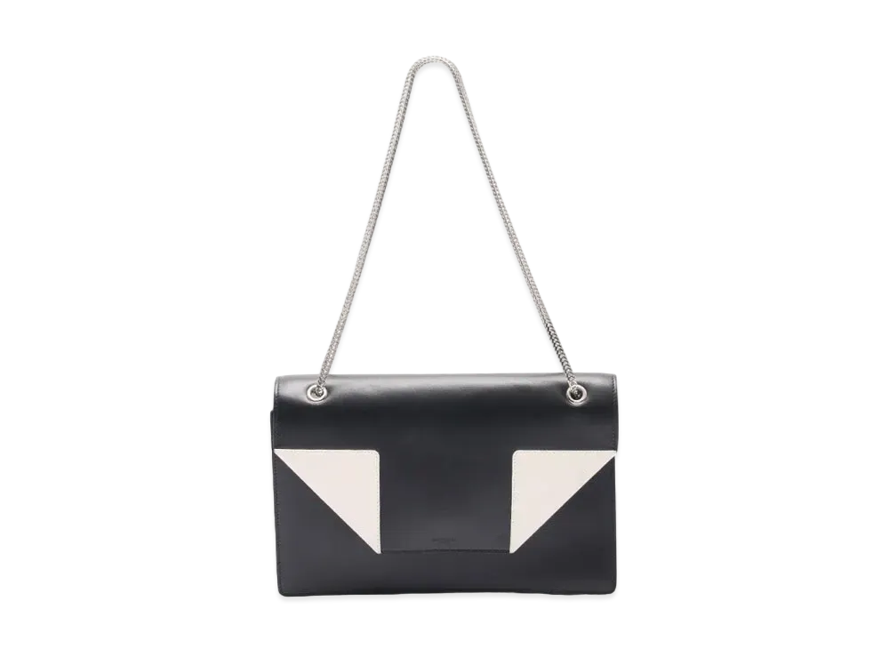 Saint Laurent Betty Leather Shoulder Bag "Black / White"
