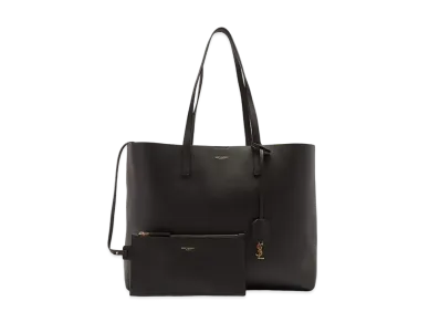 Saint Laurent Shopping Saint Laurent Leather Tote Bag "Black"