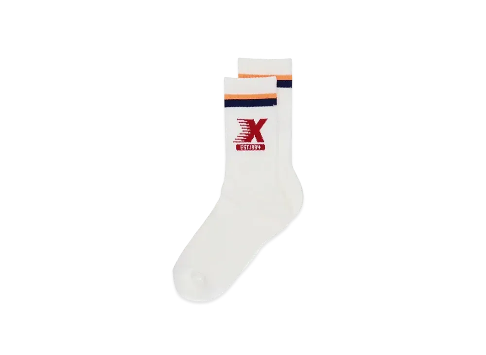 X-Girl Sporty Logo Line Rib Socks "White"