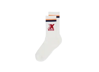 X-Girl Sporty Logo Line Rib Socks "White"