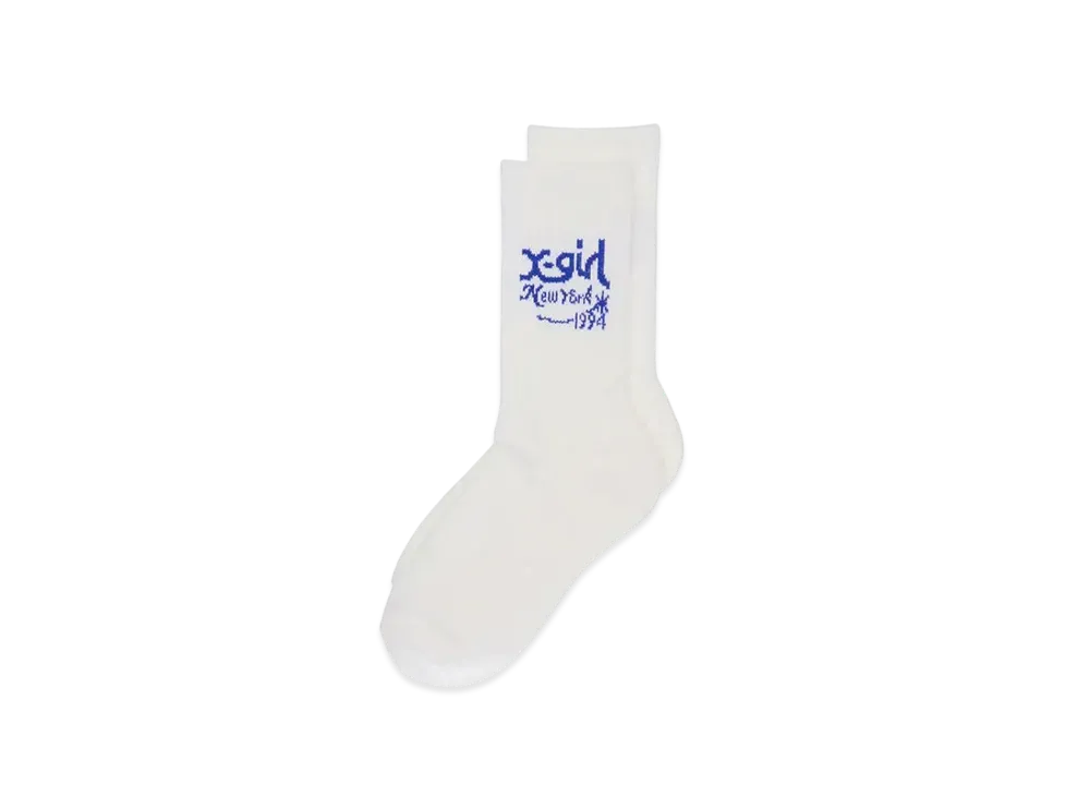 X-Girl New York Rib Socks "White"