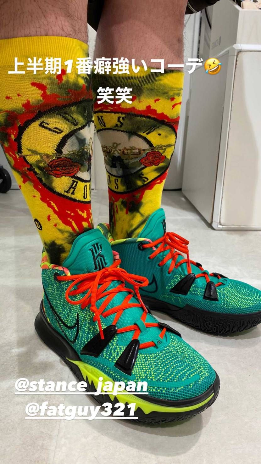 大好きなKyrie とstance🧦ソックス合わせていつも履いてます🤟😊❤️‍🔥