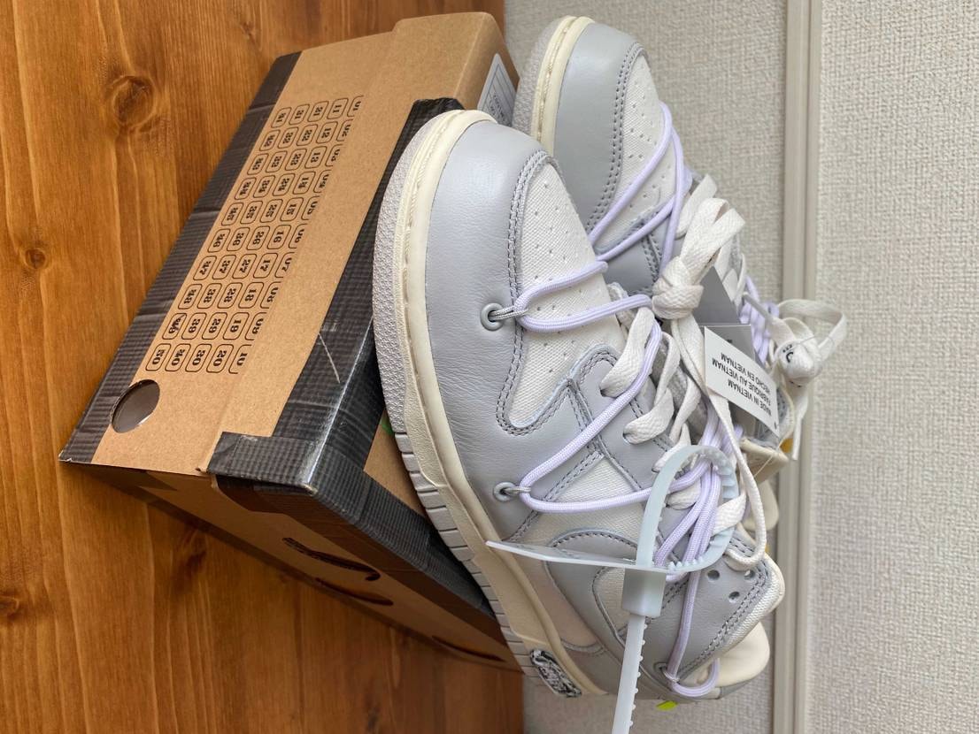 初めての限定アクセスで買えたoffwhite dunk届きま