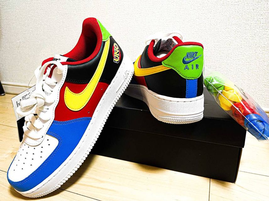 今年購入の1足目はUNO×AIRFORCE1でした!
去年と同様AIRFORC
