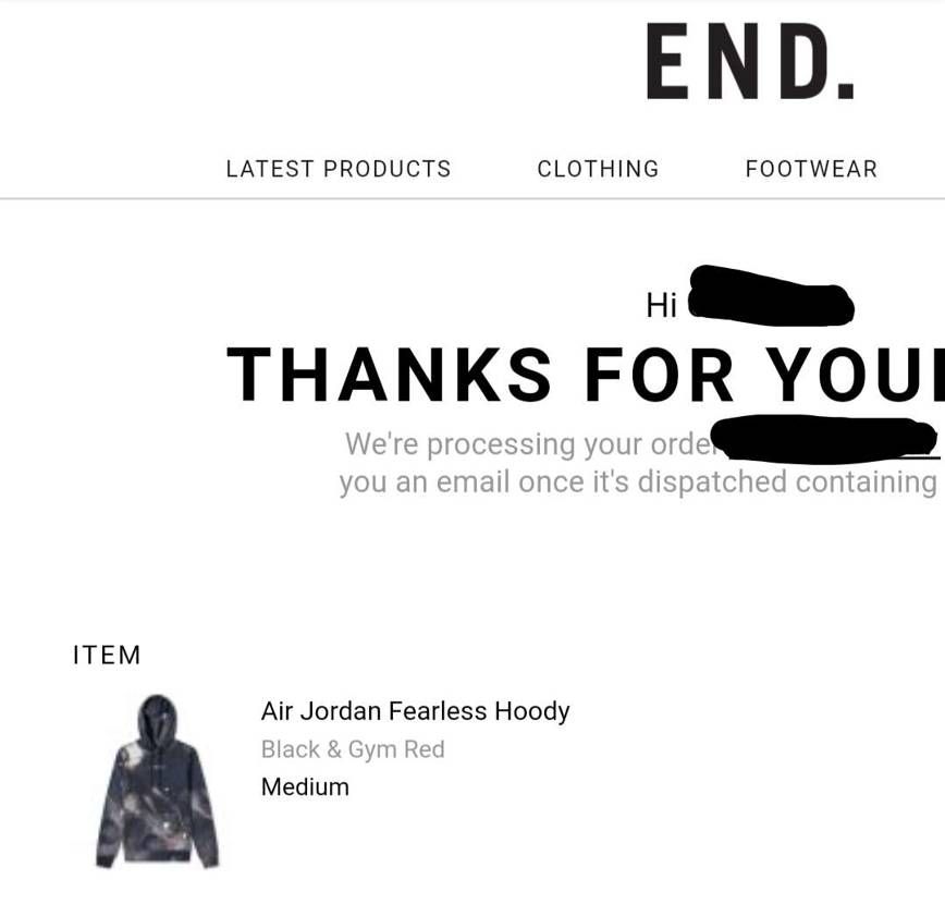 JORDAN FEARLESSのフーディーガッテム！
投稿で教えてくださった方の