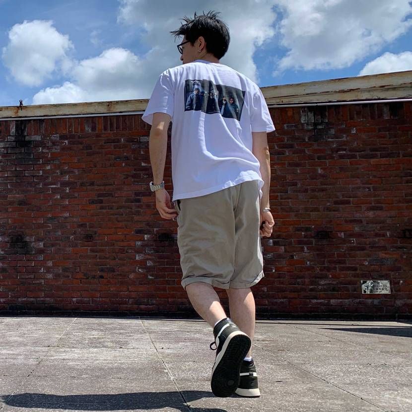 ニトロのTシャツにハンドメイドのスニーカー👍