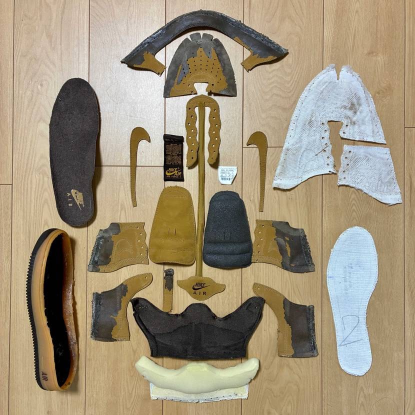 以前修理してもらったAIR FORCE 1 LOW B "WHEAT" 2001