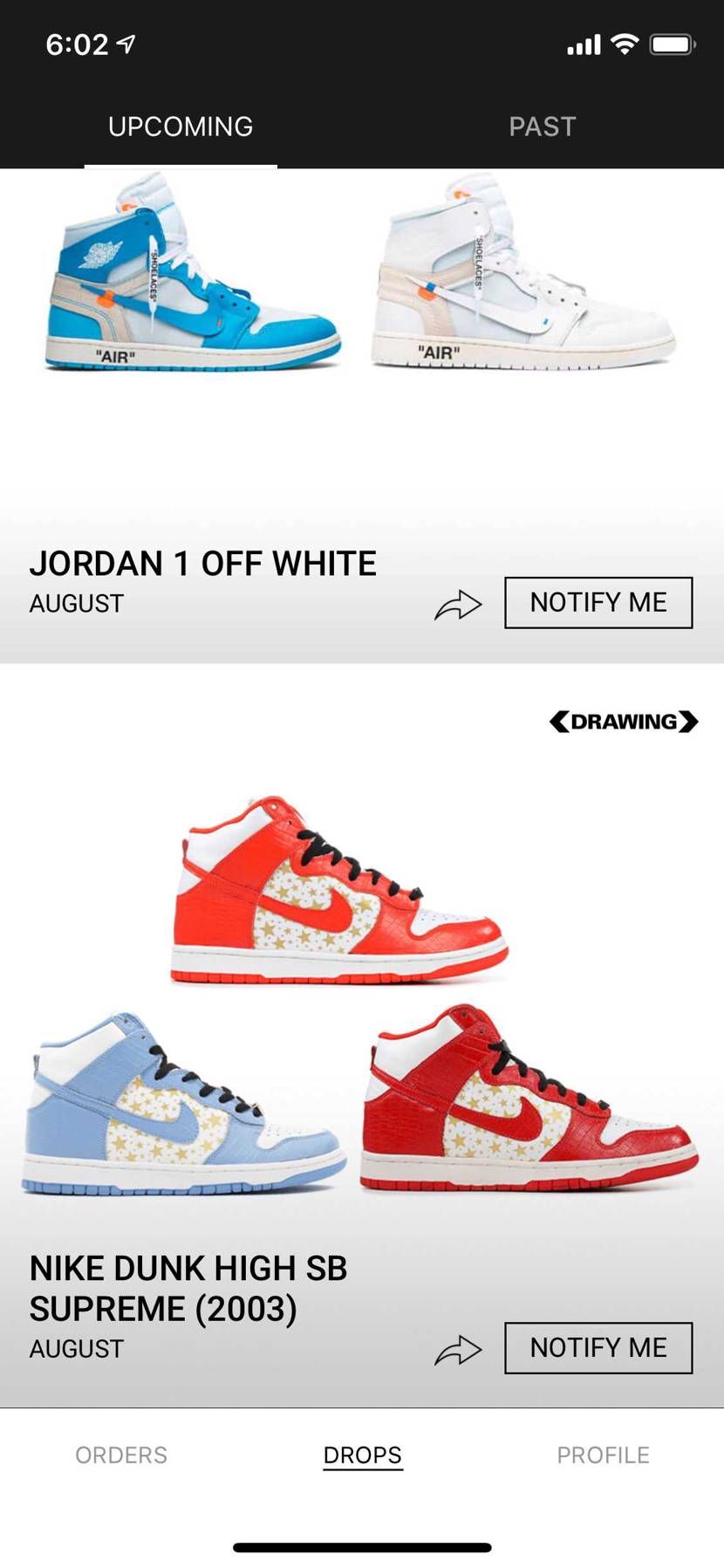 来月のntwrkの抽選も凄いなぁ🤔個人的にoff-white