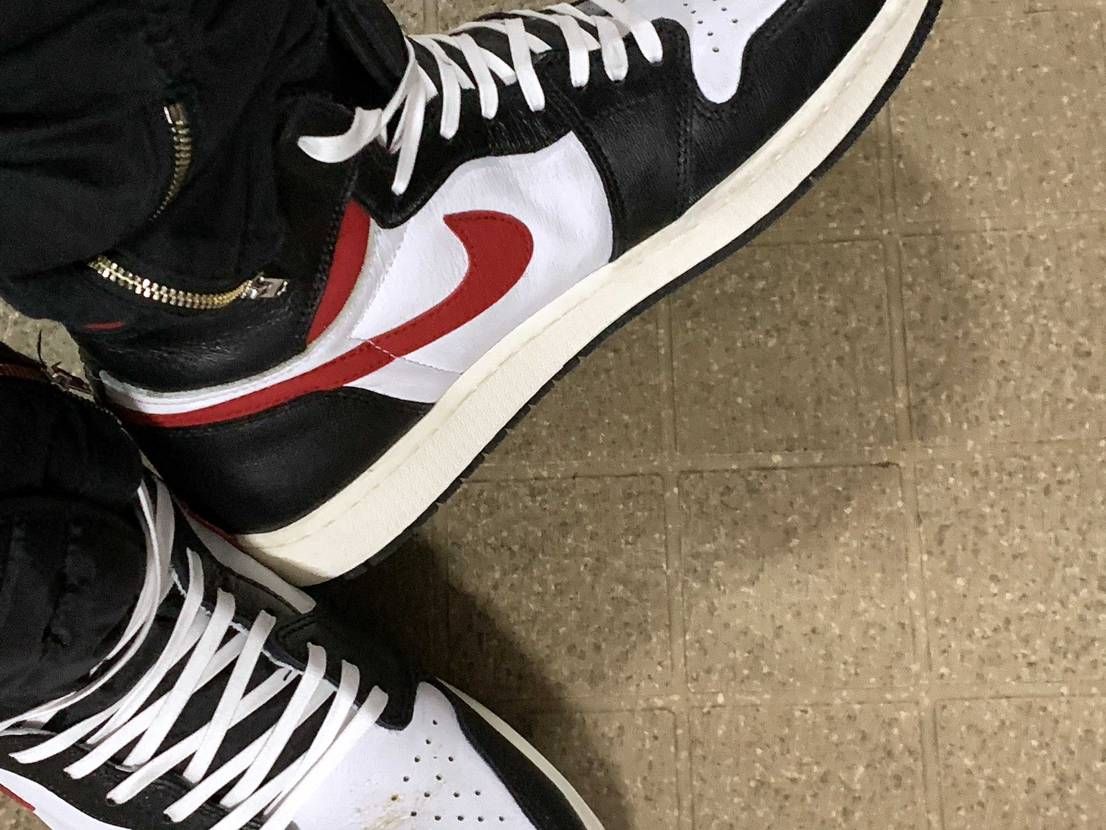 crepで白くなったAJ1ジムレッド皆さんのお力添えがあって復活しました！！！