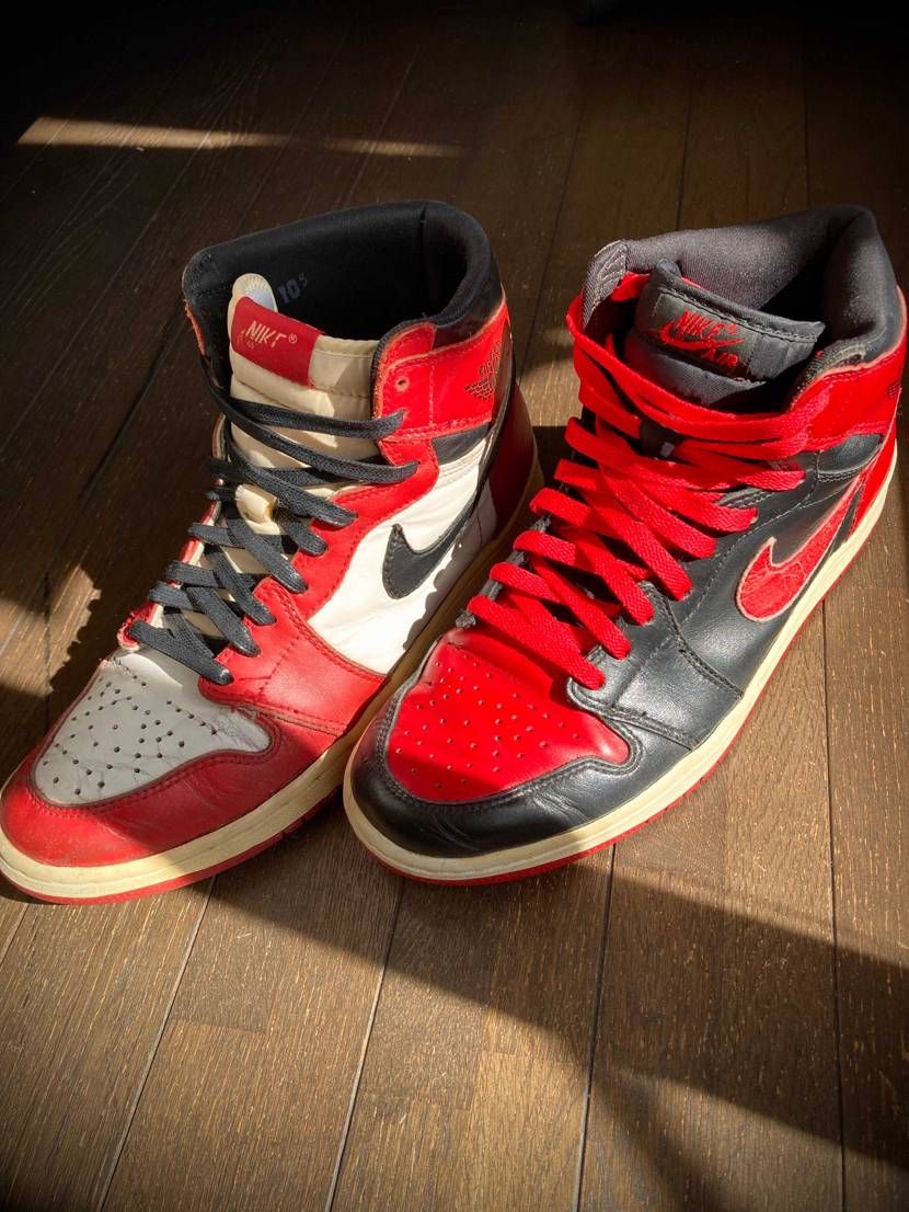 今日は天気よくて自分のスニーカー写真撮りました。
AJ1は名作だ。