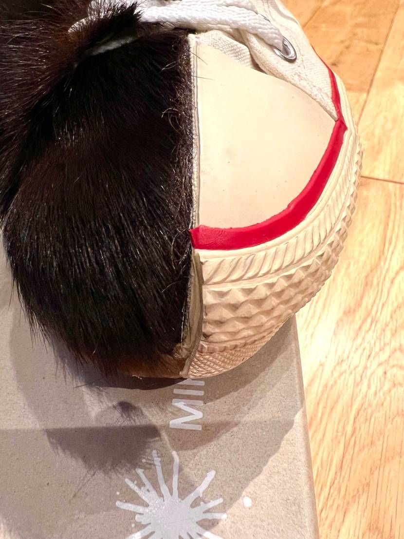ミハラヤスヒロのハーフスニーカー😆
半分がポニーの毛になっ