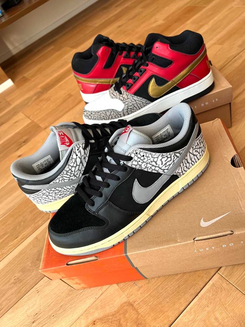 AJ1のセメントが外れたから、ジョーダン以外のセメント柄を引っ張り出した😄
A