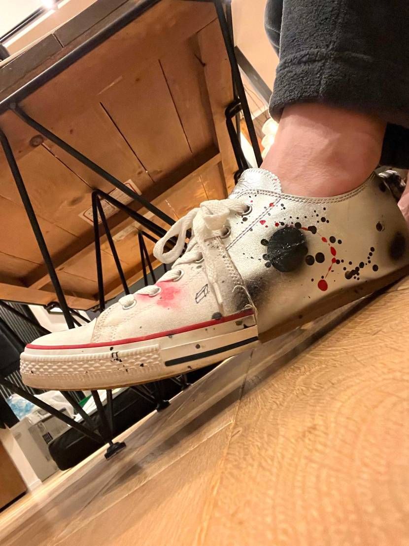 今日はミハラヤスヒロのハーフスニーカー！
ジュンイノウエさんとのコラボ！😆
