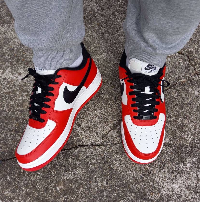 BY YOUで作ったAF1を初履き。
赤×セイルカラーは余り