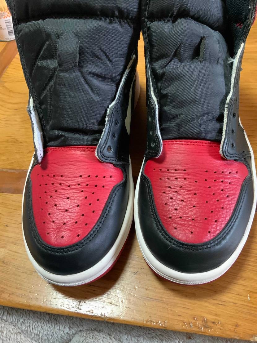 甲の履きジワ伸ばしやってみた
BRED TOEだとわかりに
